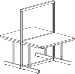 BACK-TO-BACK WORKSTATION, ESD, 36"D x 48"W