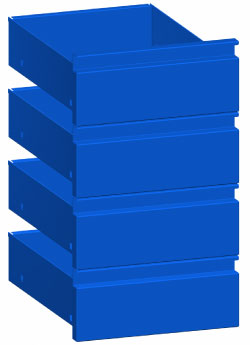 PEDSYS SERIES STORAGE PACKAGE, 4-6" DRAWERS