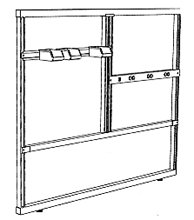 FRAME, SPLITTER FOR 72"W FRAME