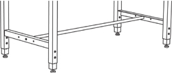 TUBE FOOTREST, 36"W