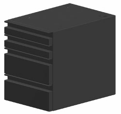 SUSPENDED DRAWER UNIT, 2-3" + 2-6" DRAWERS